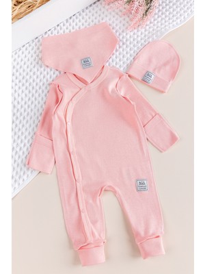 Babymod Kendinden Eldivenli Naturel Bebek Tulum Takım