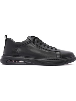 Derimod Erkek Siyah Bağcıklı Deri Sneaker 24WFD692418