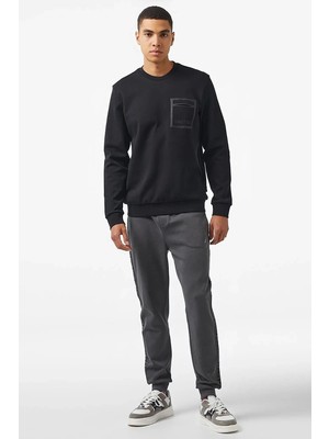 Nautica Erkek Siyah Regular Fit Sweatshirt