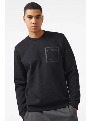 Nautica Erkek Siyah Regular Fit Sweatshirt