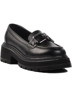 Ayakmod 572381 Siyah Cilt Kadın Günlük Ayakkabı