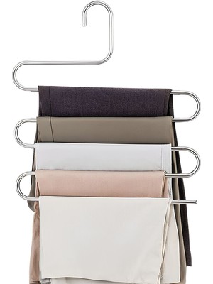 Tekno Trust 5 Katlı Kıyafet Askısı Kravat Pantolon Etek Askısı Şal Askısı Erkek Pantolon Askısı Organizer