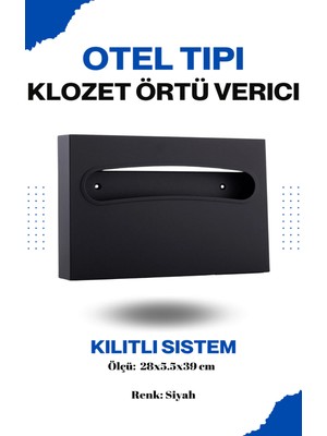 Gece Metal Otel Tipi Klozet Örtüsü Verici Siyah Gülen Ağız