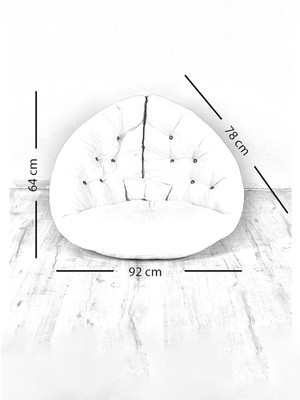 Hmplast Armut koltuk, puf yer minderi | çok amaçlı & ergonomik tasarım, ev & bahçe kullanımı | leke tutmaz oturma minderi | krem