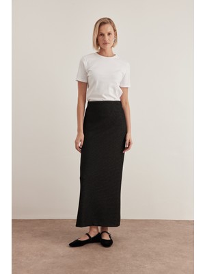 Örme Simli Kalem Etek