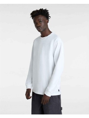 Vans Erkek Beyaz Düz Sweatshirt Vans Off The Wall Iı Ls VN000G3ZWHT1