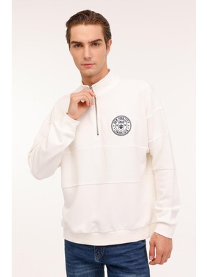 Lumberjack ml Fran 16ID108 4pr Ekru Erkek Sweatshirt