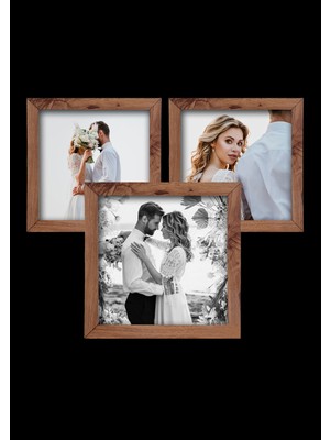 3 Adet 15X15 Çerçeve - Mdf Çerçeve - Fotoğraf Çerçevesi - Kare Çerçeve