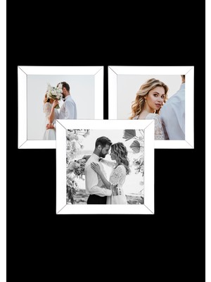 3 Adet 15X15 Çerçeve - Mdf Çerçeve - Fotoğraf Çerçevesi - Kare Çerçeve