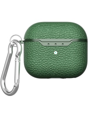 Kupa Apple Airpods 4 Kılıf Deri Görünüm Darbe Emici Askı Aparatlı Taşınır Şık Silikon Kapak