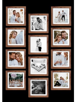 12 Adet 20X20 Çerçeve - Mdf Çerçeve - Fotoğraf Çerçevesi - Kare Çerçeve