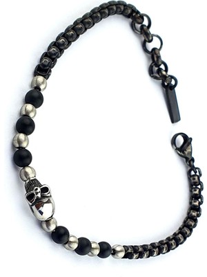 Ose Shop Kurukafa Figürlü 316L Anti Alerjik Cerrahi Celik Erkek Bileklik