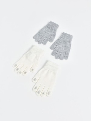 Lcw Accessorıes Nakışlı Kız Çocuk Eldiven 2'li