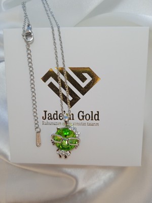 Jade'm Gold Çelik Yeşil Taşlı Kolye