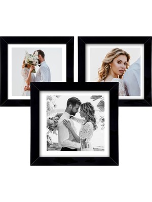 3 Adet 30X30 Çerçeve - Mdf Çerçeve - Fotoğraf Çerçevesi - Kare Çerçeve