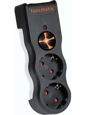 Tunçmatik Voltaj & Akım Korumalı Grup Priz Tuncmatık Powersurge 2-Surge Protectıon PLUG-525 Joule-Black