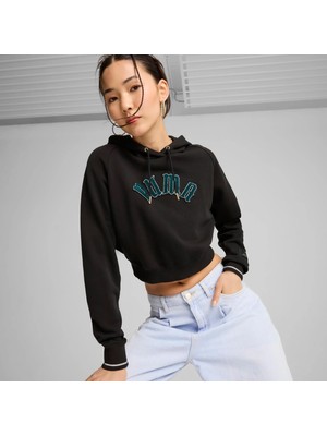 Puma Kadın Siyah Puma Classıcs Relaxed Hoodie Siyah Kadın Hoodie