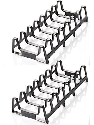 Tekno Trust 2 Adet 8 Bölmeli Rinnig Plastik Tabaklık Kurutmalık Tencere Kapaklık Tabak Organizer Düzenleyici