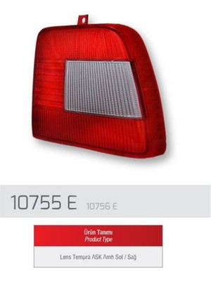 Fiat Tempra Sol Arka Stop Lamba Camı FARBA-10755E Gns Sot