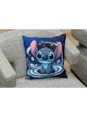 Stitch Desenı Kare Yastık Kılıfı