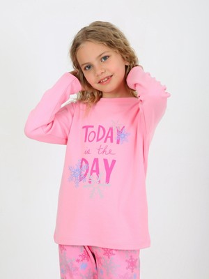 Kız Çocuk Uzun Kollu %100 Pamuklu Pijama Takımı Today