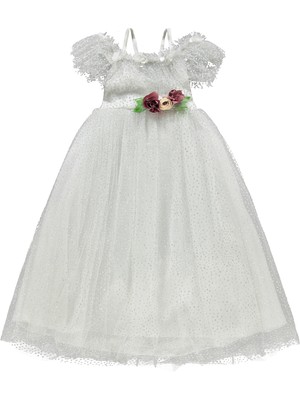 Civil Girls Kız Çocuk Abiye 6-9 Yaş Krem