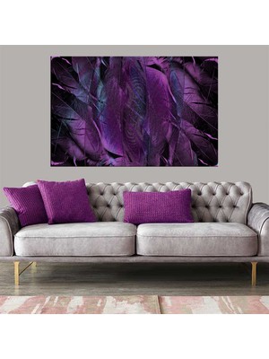 Miyrem Exclusive Serie"  Pop Art Mor Yapraklar Kanvas Tablo