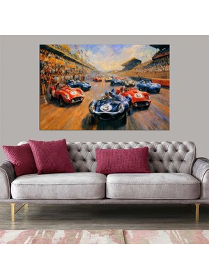 Miyrem Exclusive Serie"  Eski Yarış Arabaları Kanvas Tablo