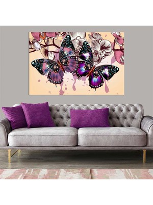 Miyrem Exclusive Serie"  Pop Art Kelebek Kanvas Tablo