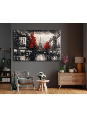 Miyrem Exclusive Serie" Yağlı Boya Efekti Paris Kanvas Tablo