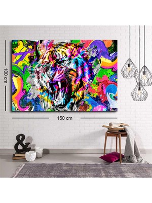 Miyrem Exclusive Serie"  Kaplan Pop Art Kanvas Tablo