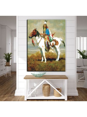 Miyrem Exclusive Serie"  Kızılderili Kanvas Tablo Kanvas Tablo