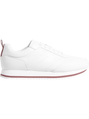 Calvin Klein Beyaz Erkek Sneaker Low Top Lace Up Lth Hf