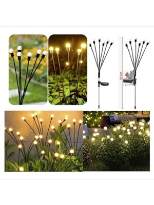 Just Cheap Store 8 Led'li Güneş Enerjili Bahçe Çiti Aydınlatma Lamba (Sarı)