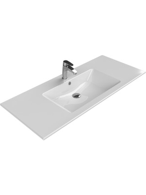 Turkuaz Ibiza Etajerli Lavabo 121 x 51 cm (Tek Hazneli)