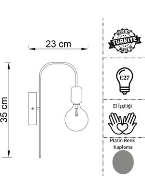 Panemo Cuvre Masa Lambası - Platin