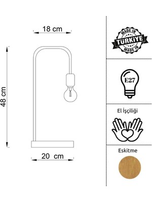 Panemo Curve Masa Lambası-Eskitme