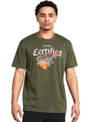 Under Armour Heavyweight Erkek Yeşil Basketbol T-Shirt 1387376-390
