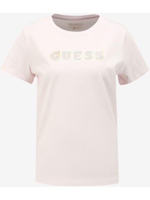 Guess Glossy Logo Kadın Slim Fit T-Shirt