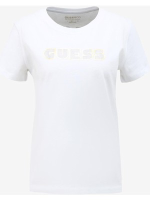 Guess Glossy Logo Kadın Slim Fit T-Shirt