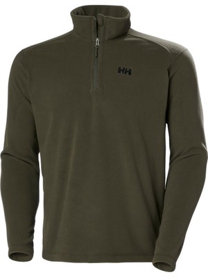 Helly Hansen Light Halfzip Erkek Polar Hafif Malzeme ile Doğa Aktiviteleri İçin Yeşil Renk