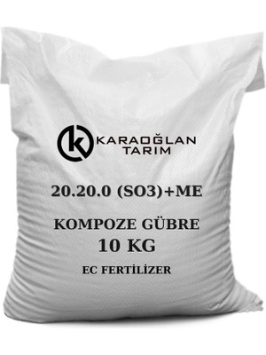 Karaoğlan Tarım 20.20.0 Npk Süper Kompoze Kükürt Iz Element Katkılı Ağaç Sebze Meyve ve Çim Gübresi