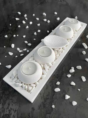 5'li Tabaklı Mumluk Set,dekoratif Obje ve Biblo,dekoratif Mumluk,hediyelik Eşya,tealight Mumluk,mumluk