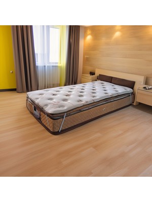 Relax Bedding Katlanır, Sert Yatak Pedi, Topper. Hava Alan Bamboo Kumaşlı,(Lastikli) 160X200 cm.