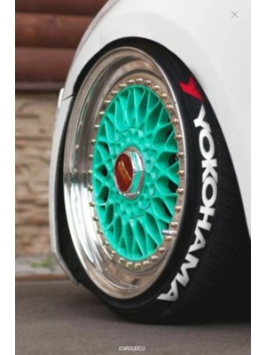Performance Stickers Lastik Yazısı Yokohama 4ADET Büyük Boy Araç Lastik Stikeri Tüm Lastik Yanaklarına Uyumlu 31MM