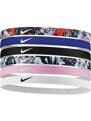 Nike N0002545-069 Printed Saç Bandı 6 Lı Paket