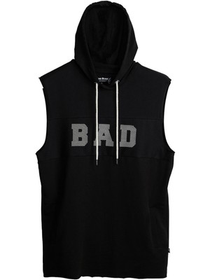 Bad Bear Bad Net Sleeveless Siyah Hoodie Sweatshirt