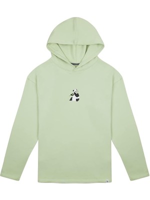 Wwf Market Giant Panda Hoodie Sweatshirt - Mint Yeşil