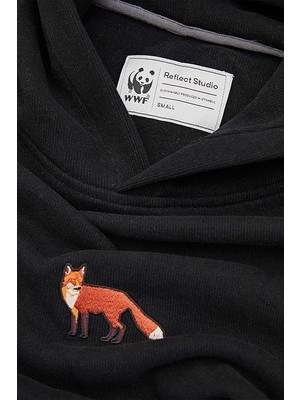 Wwf Market Kızıl Tilki Super Soft Hoodie Sweatshirt Siyah