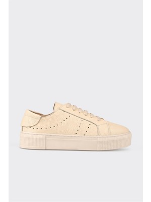 Elle Bej Deri Kadın Spor Ayakkabı